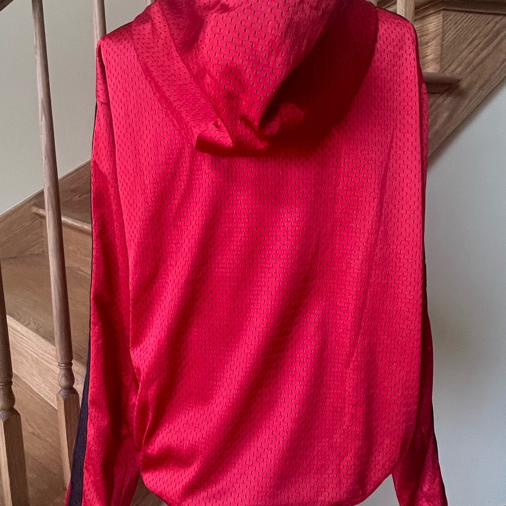 NWT MENS FENDI x KWAY LIMITED EDITION ITALY PERFORATED RED REVERSIBLE JACKET MED - Picture 7 of 15